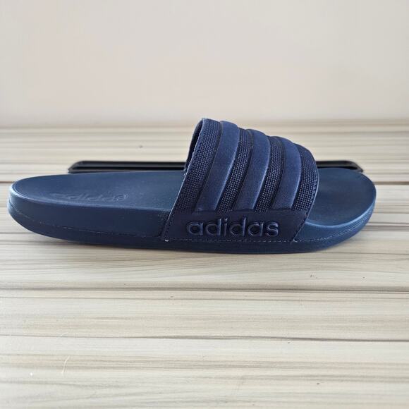 Adidas Adilette Blue Comfort Slides Size 6 - Picture 2 of 9
